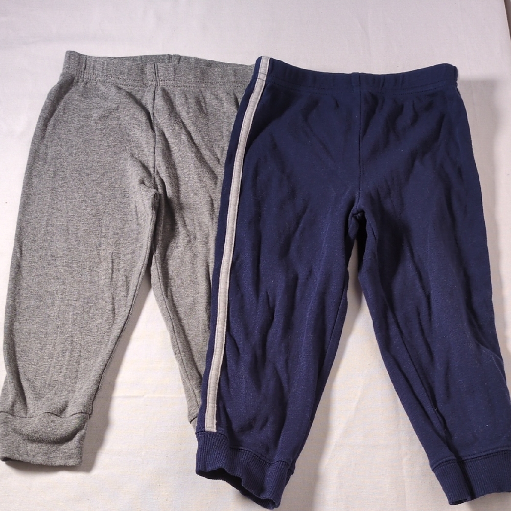 Set of Carter's Gray and Navy Joggers for Toddler's 24 months